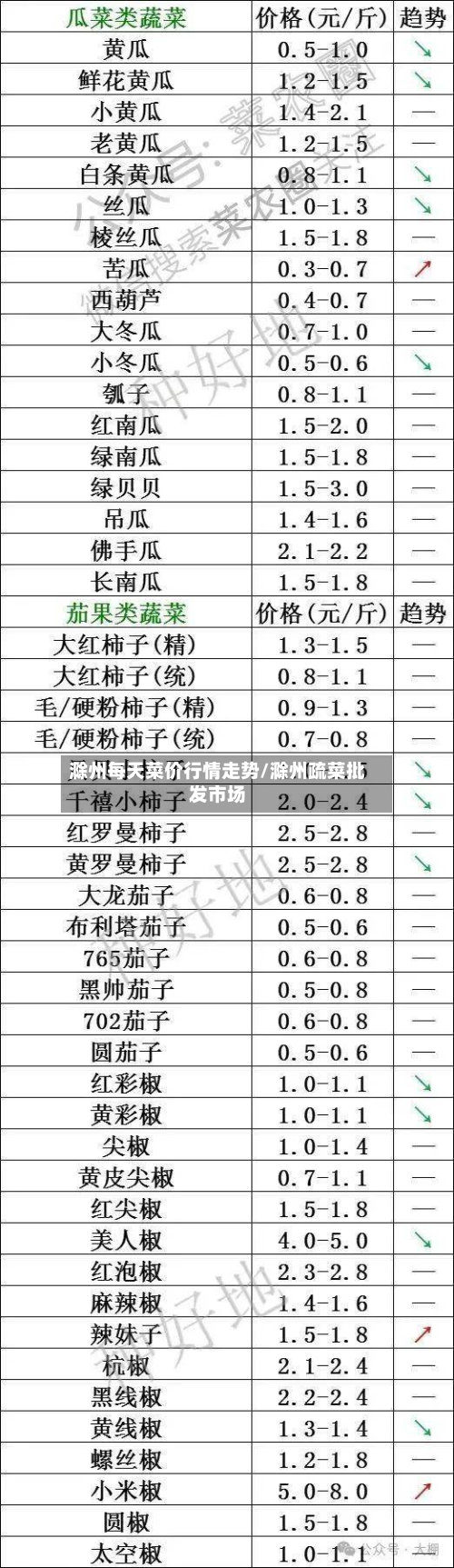 滁州每天菜价行情走势/滁州疏菜批发市场