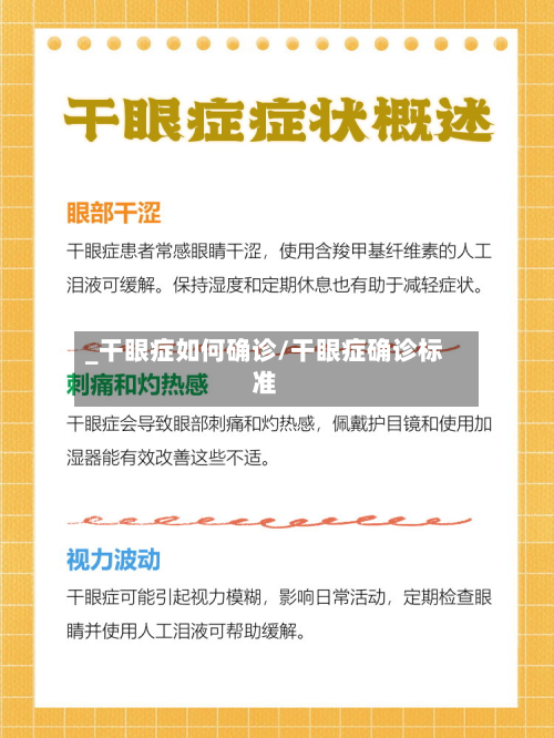 _干眼症如何确诊/干眼症确诊标准