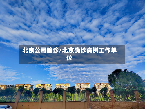 北京公司确诊/北京确诊病例工作单位