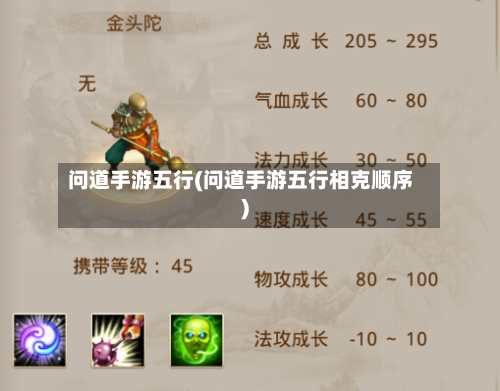 问道手游五行(问道手游五行相克顺序)