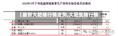 【最新大肥猪行情走势,大肥生猪行情】-第2张图片