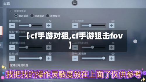 【cf手游对狙,cf手游狙击fov】