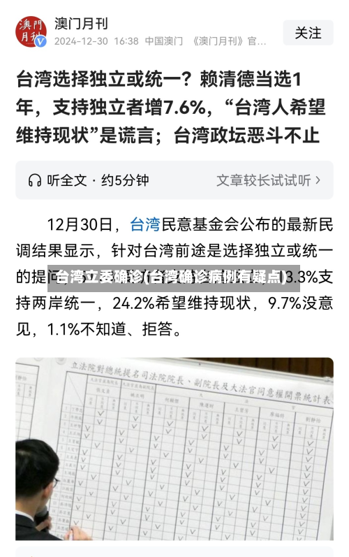 台湾立委确诊(台湾确诊病例有疑点)-第2张图片