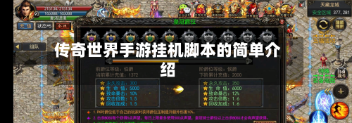 传奇世界手游挂机脚本的简单介绍