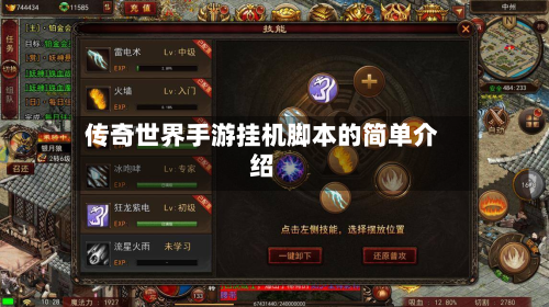 传奇世界手游挂机脚本的简单介绍-第2张图片