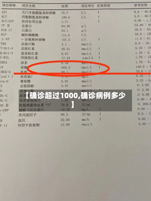 【确诊超过1000,确诊病例多少】