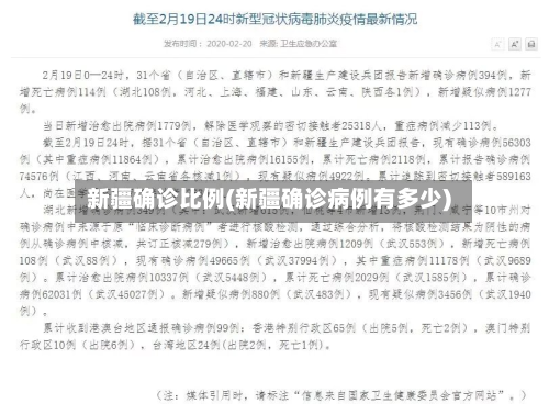 新疆确诊比例(新疆确诊病例有多少)