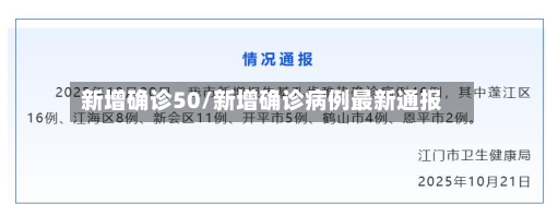 新增确诊50/新增确诊病例最新通报